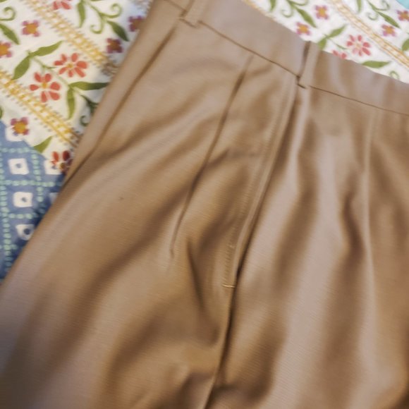 ASPEN LEAF -TAN FRONT PLEATED SLACKS- 26" WAIST ( SIZE 8 ) EXCELLENT CONDITION - Picture 3 of 10